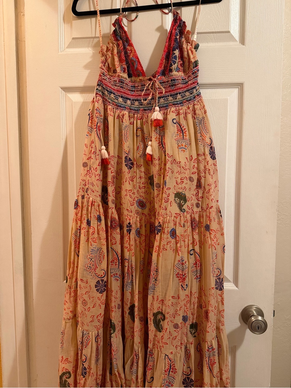 RAGA Peach Floral Paisley Halter Maxi Dress - Picture 3 of 10